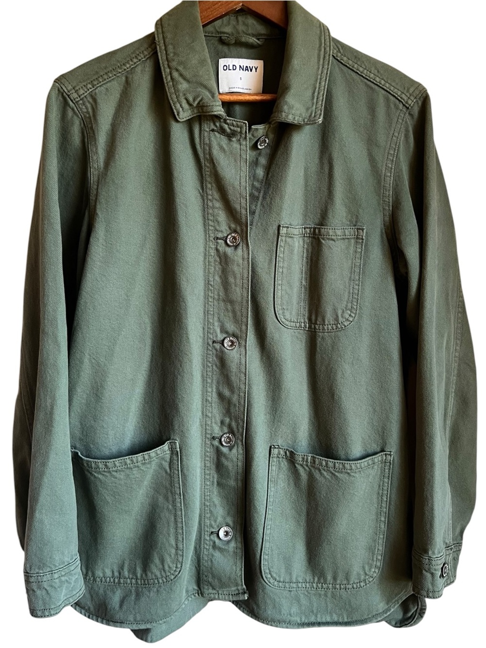 Old Navy Chore Jacket Womens Small Military Green Utility Workwear Field Barn